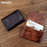 Vintage Genuine Leather Wallet For Men Male Cowhide Short Small Men's Purse Card Holder Case Money Bag Man With Coin Pocket