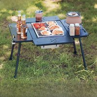 Outdoor Tactical Foldable Table Lightweight Camping Table Chair Set Multifunctional Picnic Equipment Four Tables Aluminum Alloy