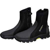 Neoprene Dive Boots 5MM Wetsuit Surf Booties for Men Women Diving Boots Tall Zippered with Anti-Slip Rubber Sole Aqua Shoes