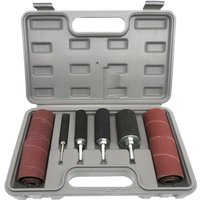 20pcs Spindle Sander Drum Kit Sanding Belt Rubber Mandrels Spindle +Sanding Sleeves with Case, for Woodworking Drill Rotary Tool