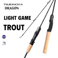 TSURINOYA 1.6m 1.8m UL Fishing Rod DRAGON Light Game FUJI Guide Spinning Casting Rod 2 Section Trout Stream Rod Fishing Tackle