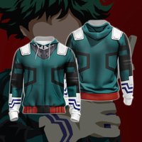 Bandai Midoriya Bakugo Todoroki Top 3 My Hero Academia Uniform Boys Girls Zip Up Hoodie Soft Comfy Relaxed-Fit Autumn Winter