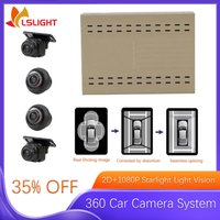 Universal Car 4 Camera 360° Panoramic Reversing Parking Bird View 2D System DVR HD 1080P Rearview Camera Electronics Accessories