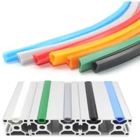 2Meters 20/30/40 Series 6mm/8mm Flat Seal For 2020 Aluminum Profile Soft Slot Cover/ Panel Holder C-Beam Machine Multi-Color