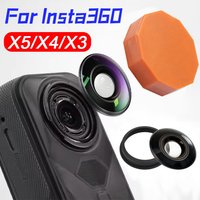 For Insta360 X5 X4 Replacement Lens Glass for Insta 360 X5 X4 X3 Action Camera Glass Lens and Metal O Circle Ring Repair Parts