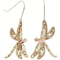 Vintage Hand Craved Hollowed Dragonfly Shape Dangle Earrings for Women Bohemian Style Fashion Banquet Jewelry Accessories Crafts
