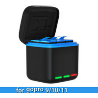 Universal For GoPro Hero 10 9 Black Battery Charger 3-Channel with Display Charging Cable for Go Pro Hero 11 accessories