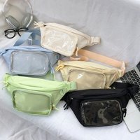 Ita Fanny Pack Waterproof Portable Fashion Clear Window Pins Ita Crossbody Bag Girls Soft Casual Designer Waist Bag Belt Pouch