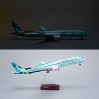 1/145 Scale Etihad B787-10 Resin Diecast Airplane Model Toys Kit with LED Light(Touch or Sound Control) for Collections Displays