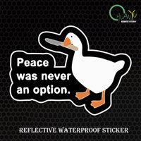 Autocollant de décoration de voiture imperméable à motif créatif de canard, autocollant réfléchissant de personnalité modifiée pour voiture et moto
