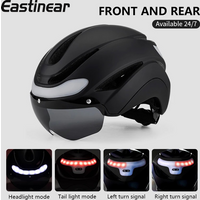 Eastinear 2025 Smart Bicycle Helmet With Magnetic Goggles LED Charging Taillight Adult Outdoor Safety Cycling Equipment