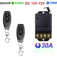 433Mhz Wireless Remote Control Switch 30A DC 12V 24V 48V 72V RF Relay Receiver For Motors Water Pumps Lights Switch