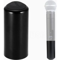 Battery Cap Cover Replacement for Shure BETA58 BETA58A SM58 Vocal Wired, Bright Black