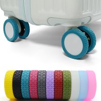 1-8Pcs Travel Luggage Caster Shoe Silicone Suitcase Wheels Protection Cover Silent Trolley Box Casters Cover Luggage Accessories