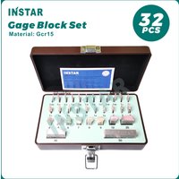 INSTAR Gage Block Set 32PC Grade 0 Medium Class Accuracy 0.00045mm Hardened Steel Gcr15 Industrial Quality 1.005mm-30-50mm