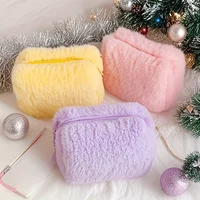 Bequeme Winter-Plüsch-Kosmetik-Aufbewahrungstasche – tragbare Kosmetik-Aufbewahrungstasche, Tragetasche, Schreibwaren-Federmäppchen
