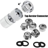 Metal Tap Aerator Connector Outside Inside Thread Water Saving Adaptor Kitchen Faucet 16/18/20/22/24/28/mm to 22mm with Gasket