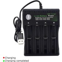 2/3/4 Slots 18650 Battery Charger USB Li-ion Portable Power Charging 4.2V 14500 16340 14650 18350 26650 Lithium Battery Charger