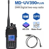 TYT MD-UV390Plus avec GPS 10W DMR Radio numérique AES256 cryptage IP67 étanche double bande talkie-walkie mis à niveau de MD-UV390