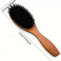 1Pc Natural Boar Bristle Hairbrush Massage Comb Anti Static Scalp Paddle Brush