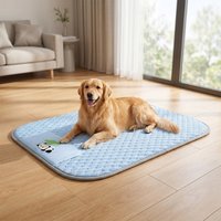 Summer Super Cool Ice Silky Fiber Dog Bed Pet Cooling Mat Breathable Heat Dissipation Dog Cat Mat Washable Pet Sleep Pad