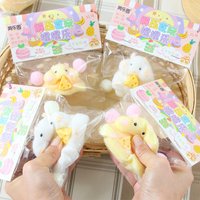 Simulation Soft Silicone Slow Rebound Flocking Toy Hamster Pinch Music Decompression Toy Children Hamster Ornaments Gift