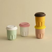 Ceramic Cup with Cover Silicone Mug Simple and Convenient American Coffee Cup Creative Hand Ceramic Hand Brewing Coffee Cup