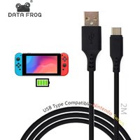 Data Frog Charging Extension Cable For Switch Controller Type C USB Power Supply Transfer For Switch lite/Switch oled