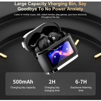 Hot selling wireless Bluetooth BD2 HiFi stereo built-in microphone ANC noise reduction digital display touchscreen headphones