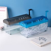 ABS Hand Shredder Hand Crank Mini Paper Cutting Tool Eco-Friendly Transparent Documents Paper Cutting Tool Birthday Gift