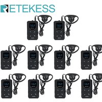 Retekess TT118 10 Pcs FM Audio Receivers Wireless Tour Guide System For Excursion Church Museum Translator Factory Visting