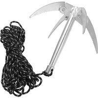 Fishing Water Grass Knife with 10m Rope Foldable Galvanized Iron Rust Resistance Durable Weed Remover
