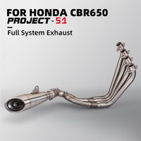 Exhaust System for Motorcycle, Upgrade Kit for CBR650R, CB650R, CB650F, CBR650F, Full End Muffler Link Pipe