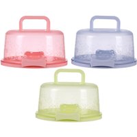 Cake Carrier With Lid And Handle Travel Cake Carrier Transparent Dome Reusable Airtight Box With Handl For Bakery Wedding Party