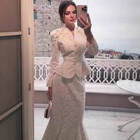 Women Two Piece Sets Skirt Set Full Sleeve V Neck Single Breasted Tops Fishtail Skirts A Line High Waist Elegant Work Vintage