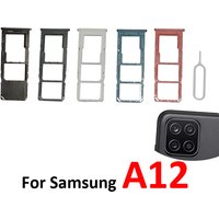 For Samsung Galaxy A12 A125 A125F A127 A127F Phone New SIM Card Tray Housing Micro SD Chip Slot Drawer Holder Pocket Black Blue