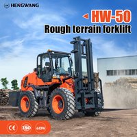 Diesel Forklift 5T All Rough Terrain Diesel Forklift Euro5 Diesel Engine Hydraulic Wheeled Forklift Construction Machinery
