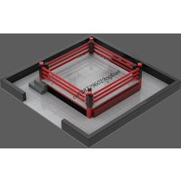 New 466Pcs City Hot Selling Street View Moc Professional Wrestling Ring Red Model Custom Puzzles Diy Creative Ideas Kid Toy Gift