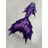 Adult Mermaid Tail Woman Bikini Sequins Dress HD Printing Oceanarium Training Performance Party Electronic Syllables