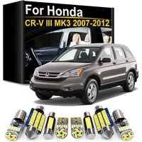10Pcs LED Bulb Interior Indoor Light Kit For Honda CRV CR-V III MK3 2007 2008 2009 2010 2011 2012 Vanity Mirror Trunk Lamp