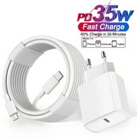Original 35W Fast Charger Type C Data Cable For iPhone 11 12 13 14 15 16 17 Pro Max Wall Plug Charger Adapter Phone Accessories