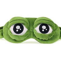 Sad Frog Sleep Mask Natural Sleeping Eyeshade Cover Shade Eye Patch Women Men Soft Portable Blindfold Travel Eyepatch