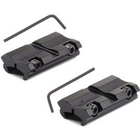Scope Mount Rail Adjustable Adapter,2Pcs Base 11mm Dovetail to 20mm Picatinny,For Hunting Optics,Toy Gun Accessories