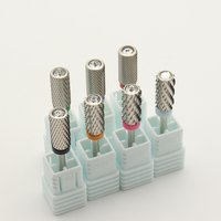 Nowe srebro! Wysokiej jakości frez diamentowy 6.5mm, duży, okrągły, z końcówką w kształcie beczki, oryginalny, z węglika spiekanego, do manicure, frez do paznokci, akcesoria do pilników.