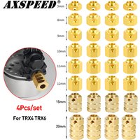 AXSPEED 4PCS Brass 12MM Wheel Hex Drive Adapter Extended 5/8/9/10/11/12/15/20mm for 1/10 RC Crawler Car TRX4 TRX6 Parts