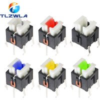 10PCS Iight Touch Switch 6*6*7 H Tactile Switches With LED Red White Blue Yellow Green 6X6X7 MM Microswitch/Key 6*6*7.2mm