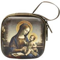 E8BD Rosary Prayer Bag Zippers Rosary Pouches Religious Jewelry Storage Box for Prayer Beads Earrings Portable Headphone Bag