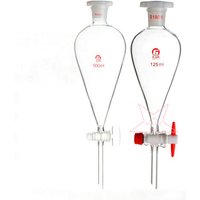 30ml 60ml 125ml 250ml 500ml 1000ml Pear-shaped High Borosilicate Glass Separate Funnel with PTFE/glass Stopcock for Lab Use