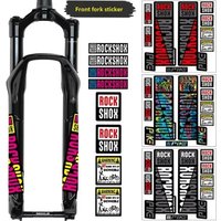 AliExpress NONE 1Set 4Pcs RockShox Pike Waterproof Vinyl Fork Decals Multicolor Swirl Pattern MTB Suspension Replacement Stickers