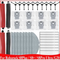 Fit For Roborock S8 PLUS S8+ S8 Pro Ultra G20 Robot Vacuum Cleaner Parts Main Side Brush Filter Dust Bag Mop Cloths